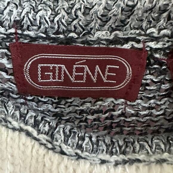 Vintage Ginenne Angora Lambswool Sweater Cowl neck Turtleneck Size Medium - Picture 3 of 5